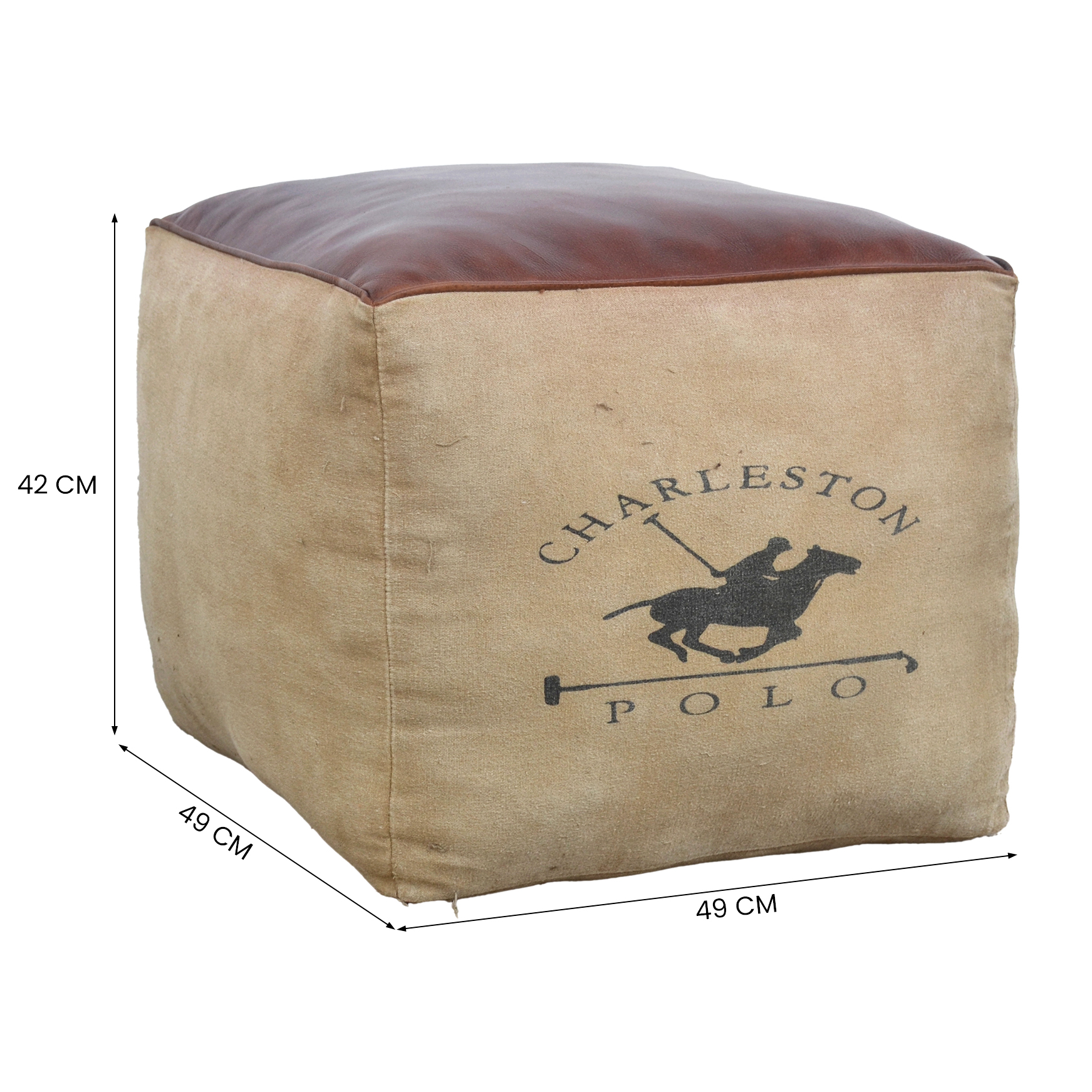 Charleston Polo Square Ottoman