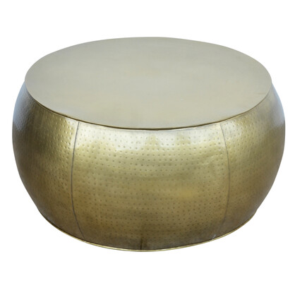 BRASS LOOK HAMMERED COFFEE TABLE