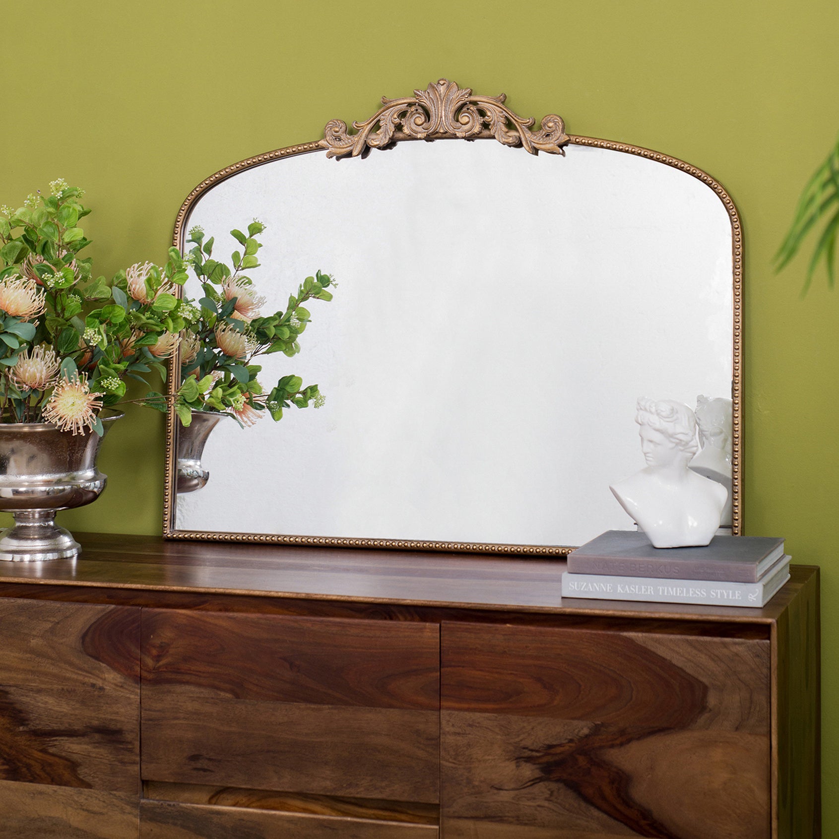ANTIQUE LAUREL ARCH MIRROR