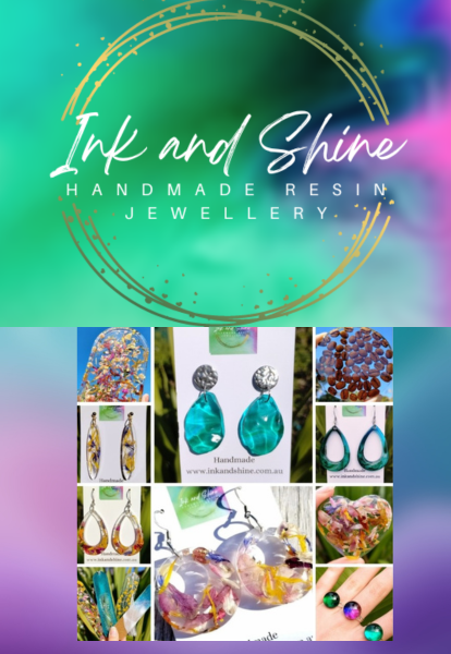 Ink and Shine handmade resin jewellery