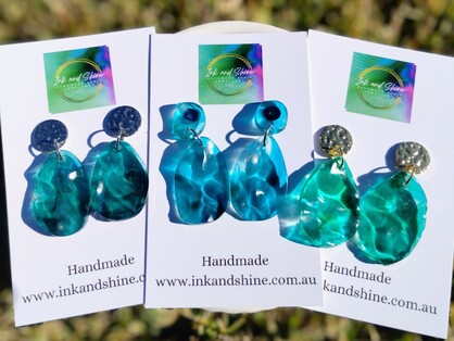 Ocean Drop Earrings Assorted Colours - Large