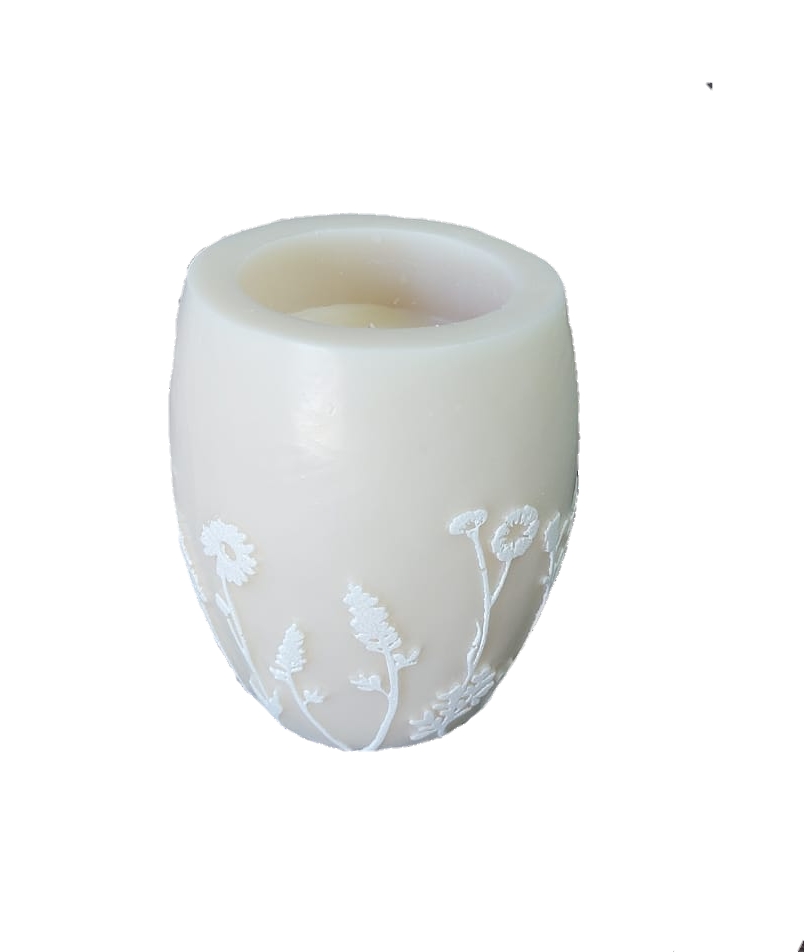 Wholesale Wildflower 4" Hurricane Ivory & White The Natural Light