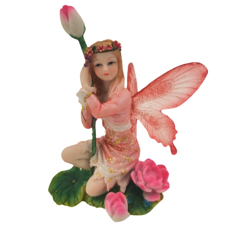 Fairy sitting on lilypad 13cm