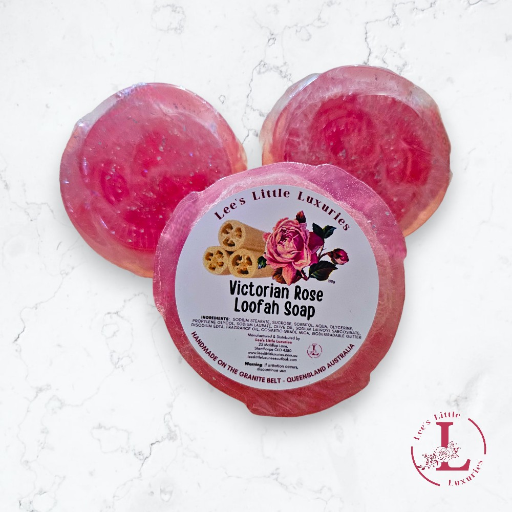 Victorian Rose Loofah Soap