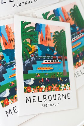 On the Banks of the Yarra - Melbourne Australia A3 & A4 - Wall Art Prints