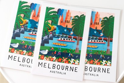 On the Banks of the Yarra - Melbourne Australia A3 & A4 - Wall Art Prints
