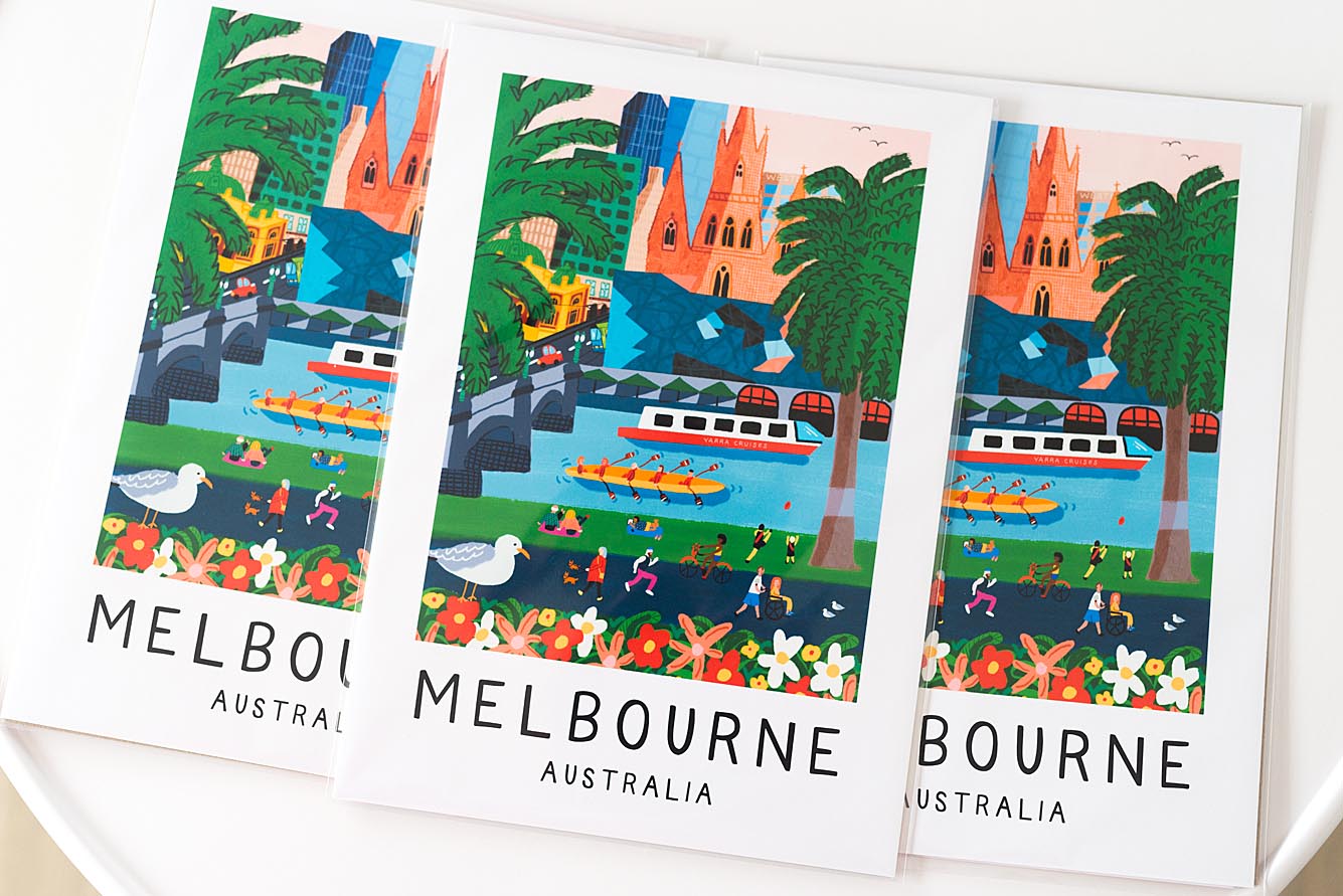 On the Banks of the Yarra - Melbourne Australia A3 & A4 - Wall Art Prints