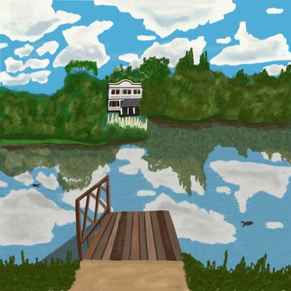 Lake Daylesford - Mini Art Print