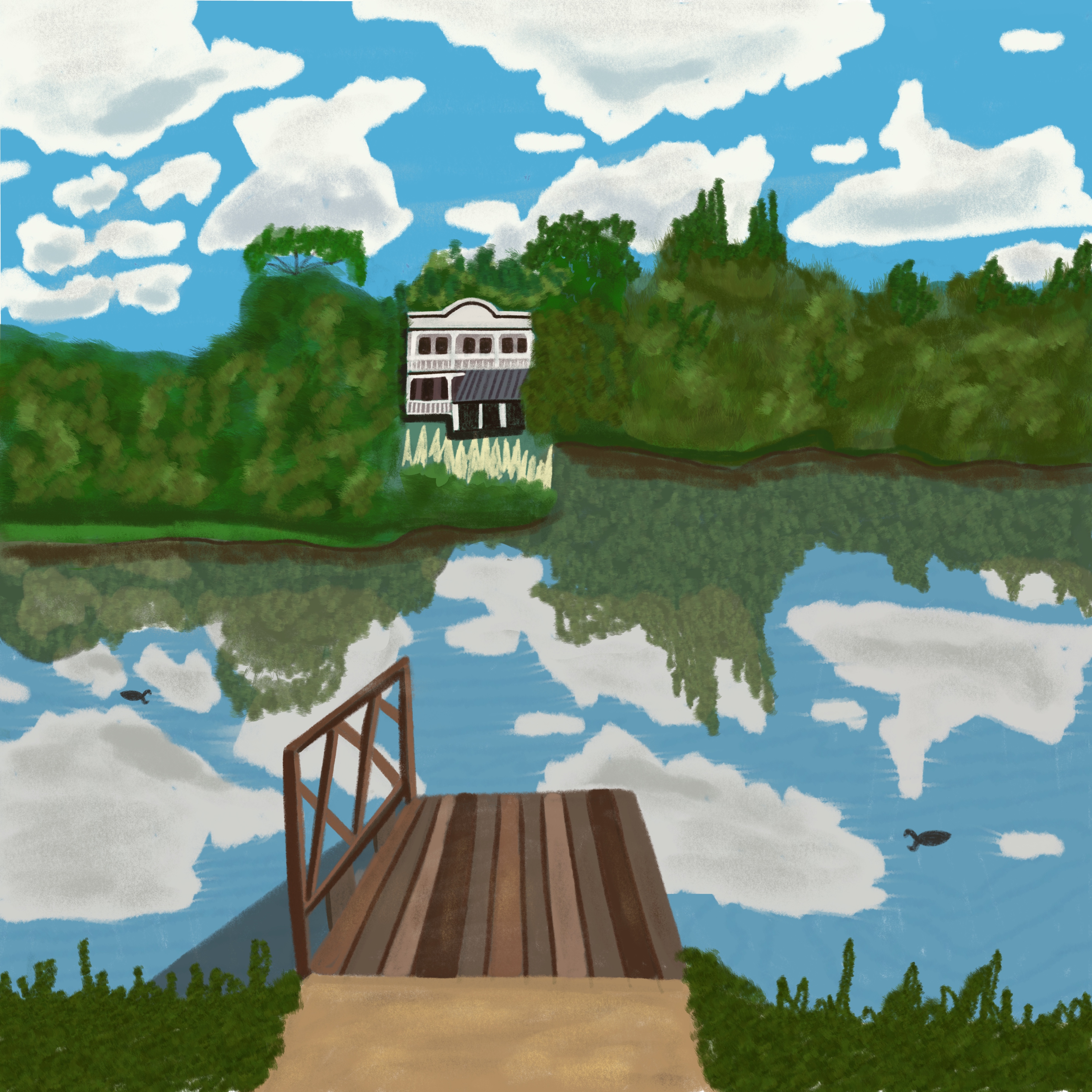Lake Daylesford - Mini Art Print