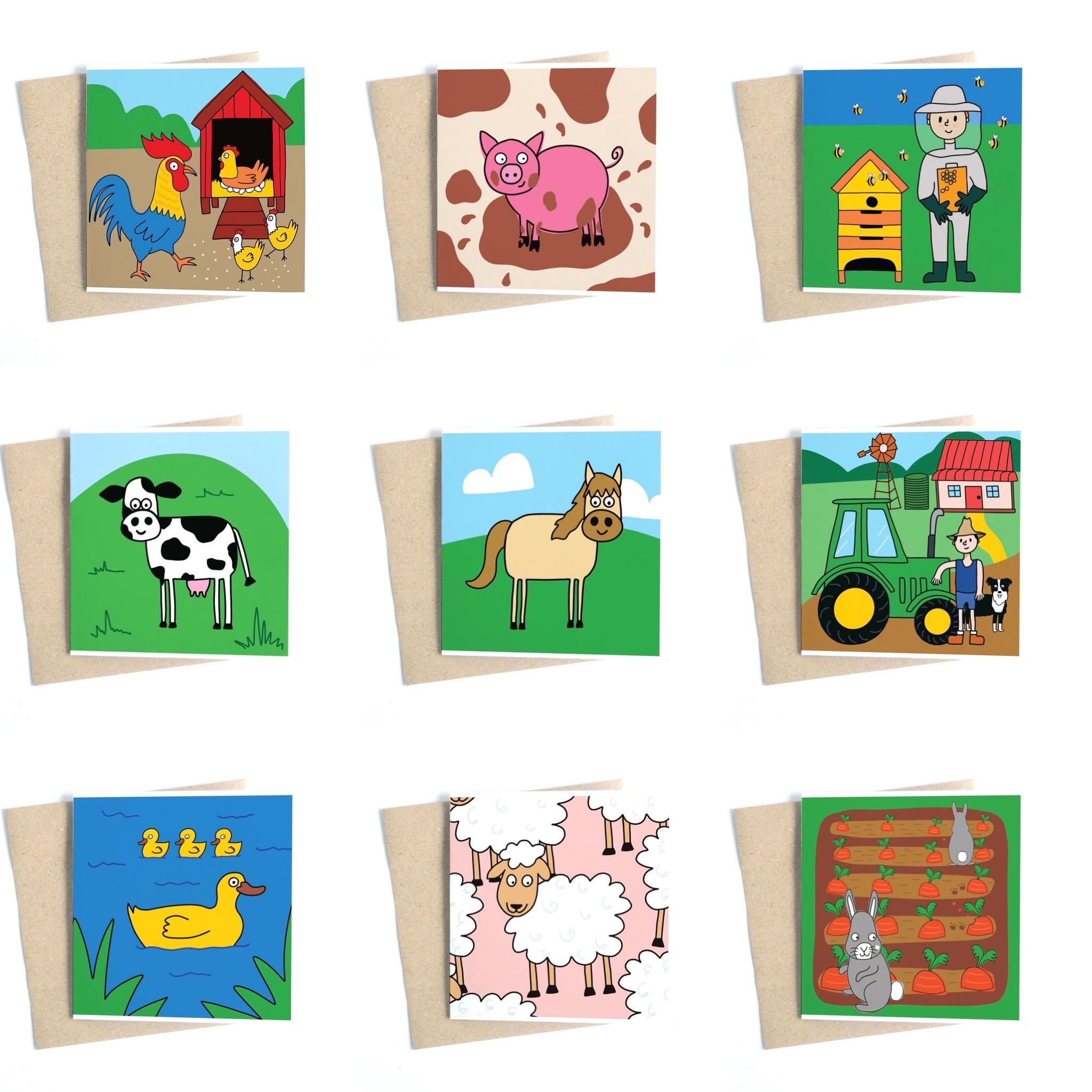 Horse at Happy Farm - Greeting Card