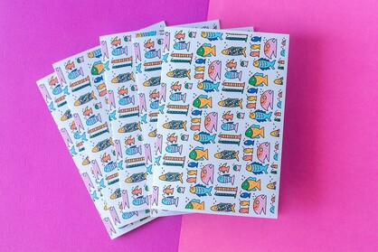 Colourful Fish Greeting Card