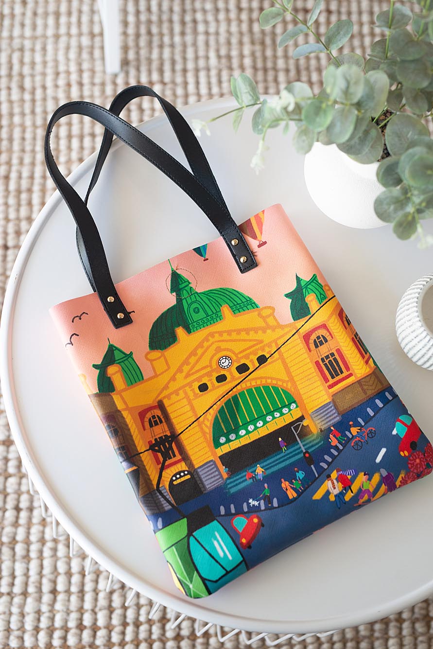 Iconic Melbourne Flinders St Station Handbag