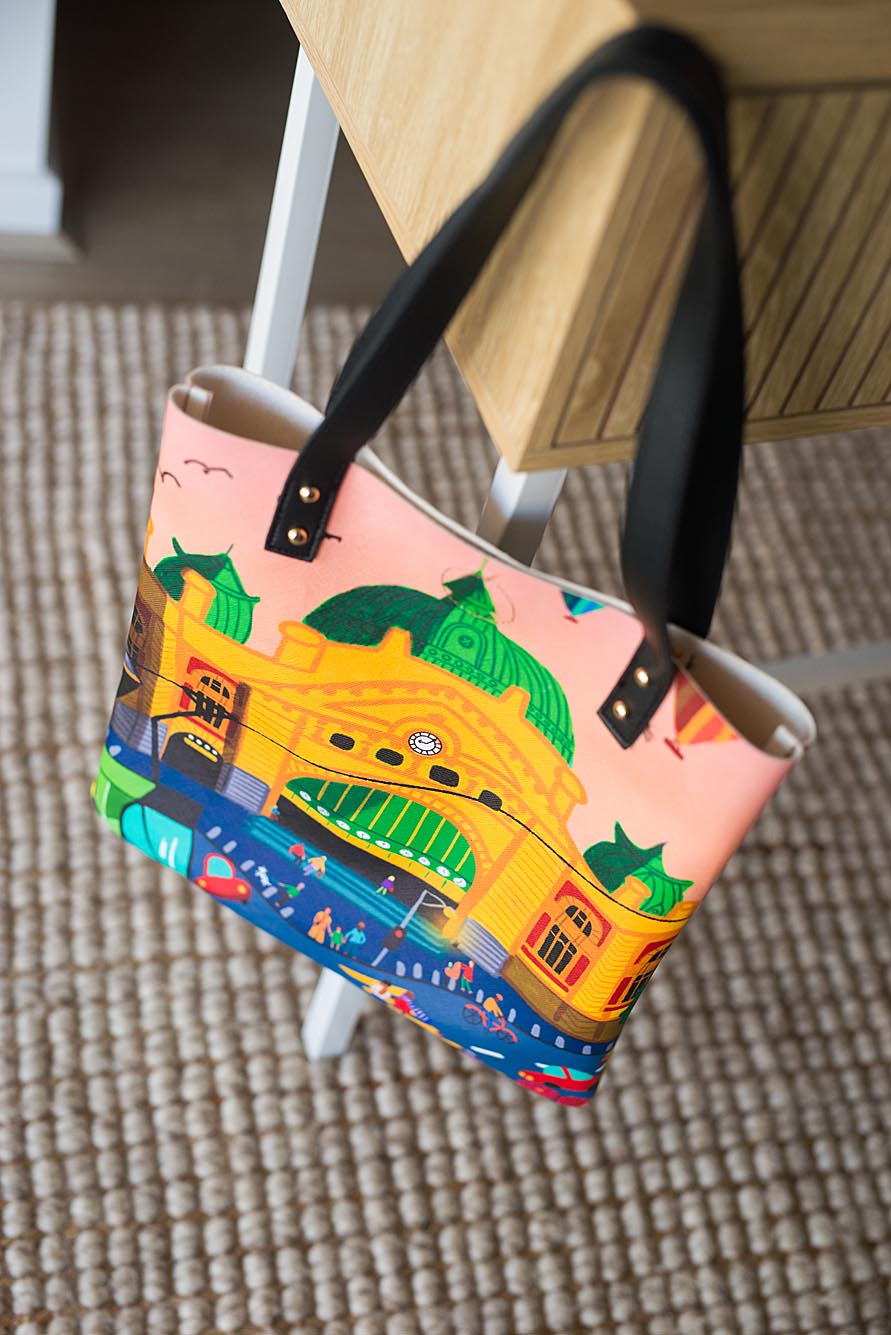Iconic Melbourne Flinders St Station Handbag