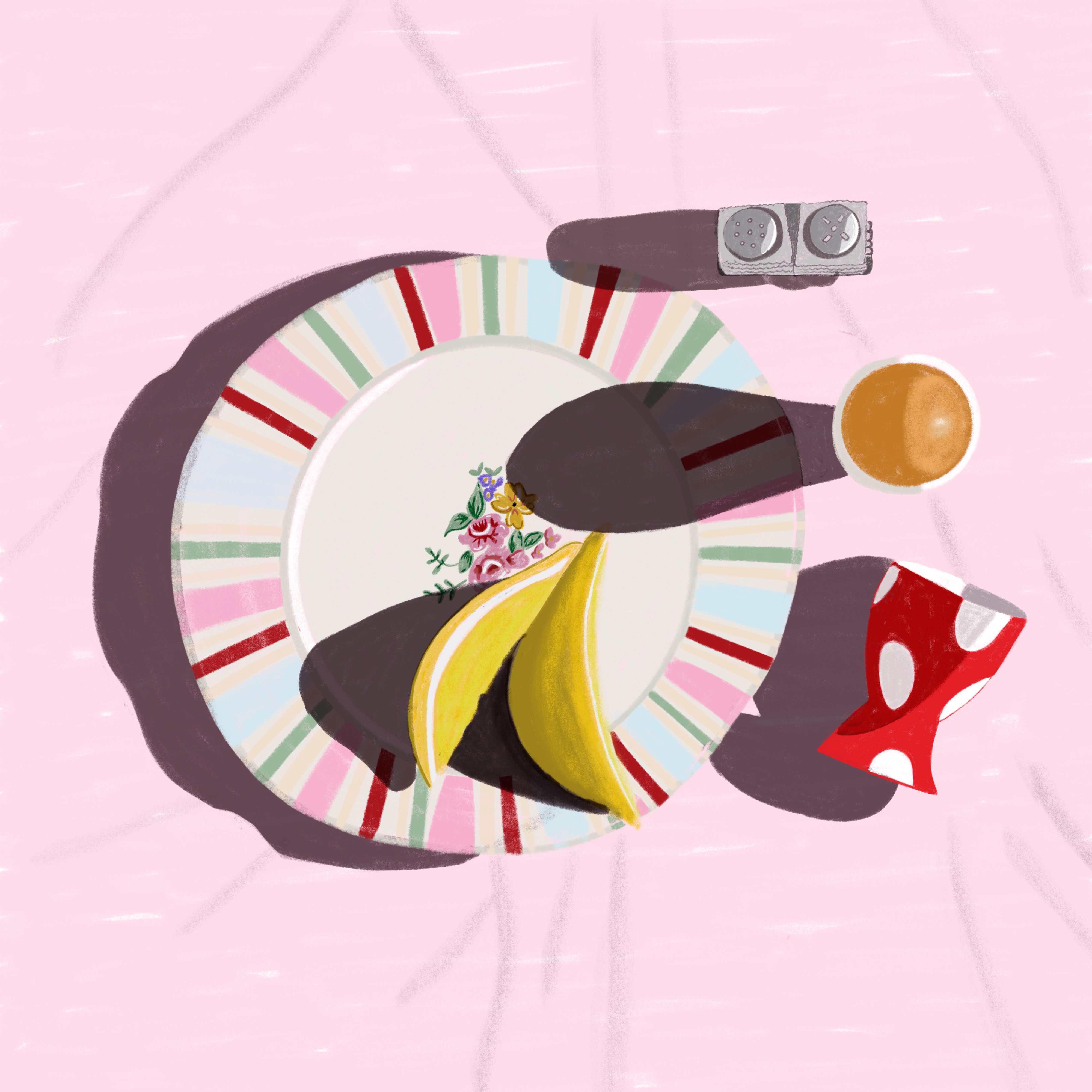 Sunday Brunch - Light Pink - Greeting Card