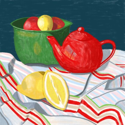 A Touch of Red - Greeting Card