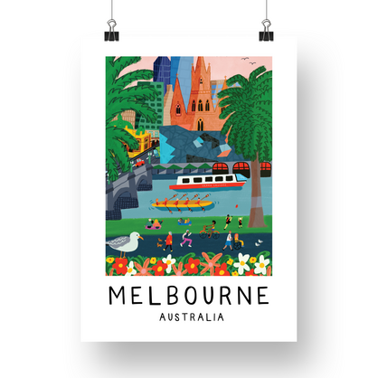The Banks of the Yarra - Melbourne - A3 & A4 Art Prints