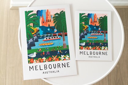 The Banks of the Yarra - Melbourne - A3 & A4 Art Prints