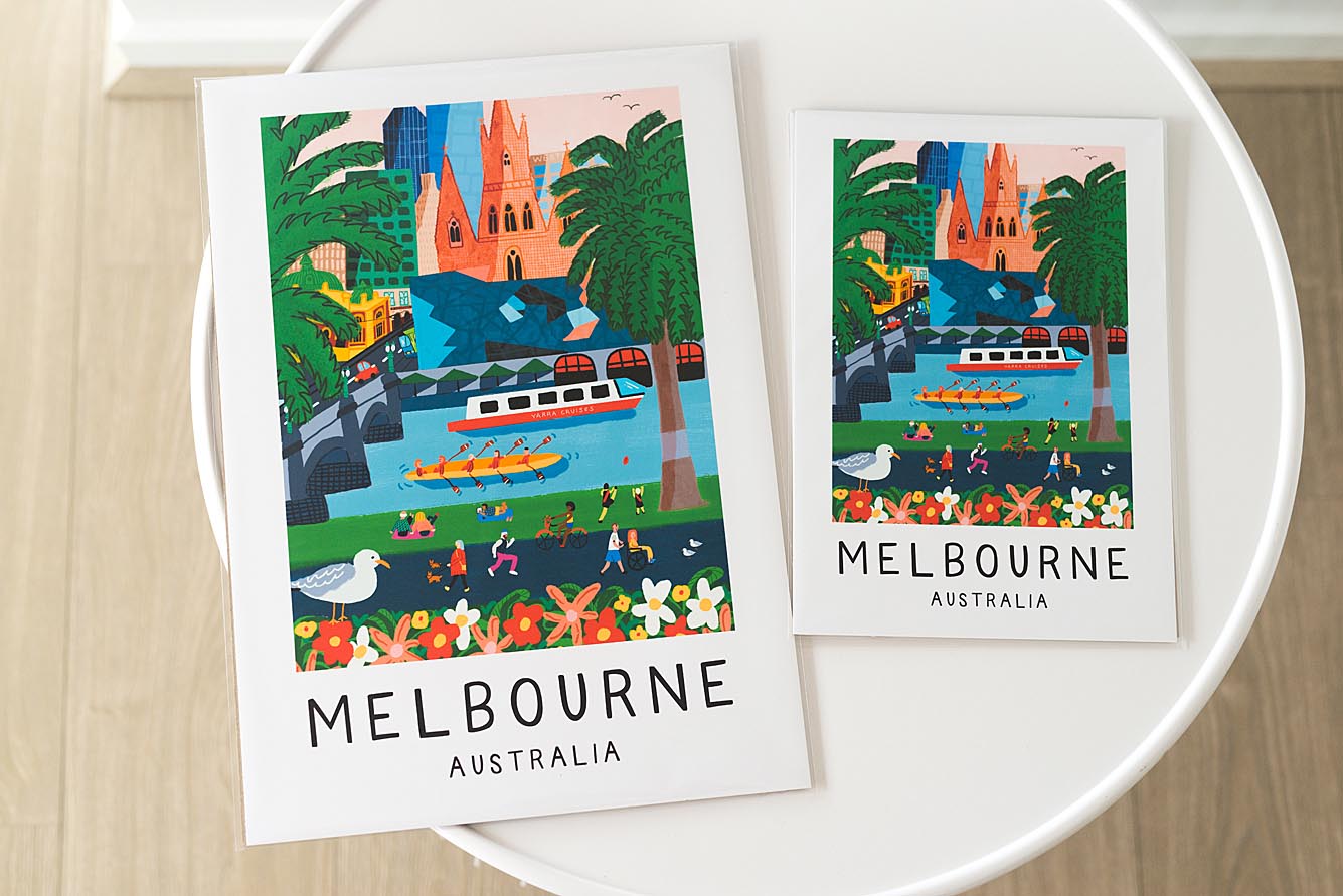 The Banks of the Yarra - Melbourne - A3 & A4 Art Prints