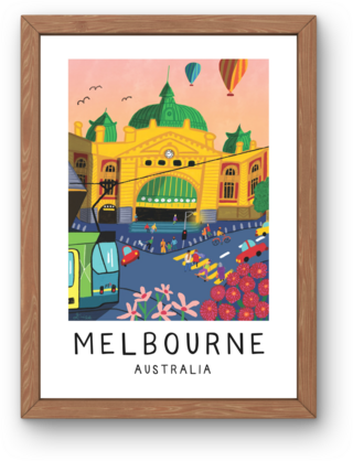 Flinders St Station - Melbourne - A3 & A4 Art Prints