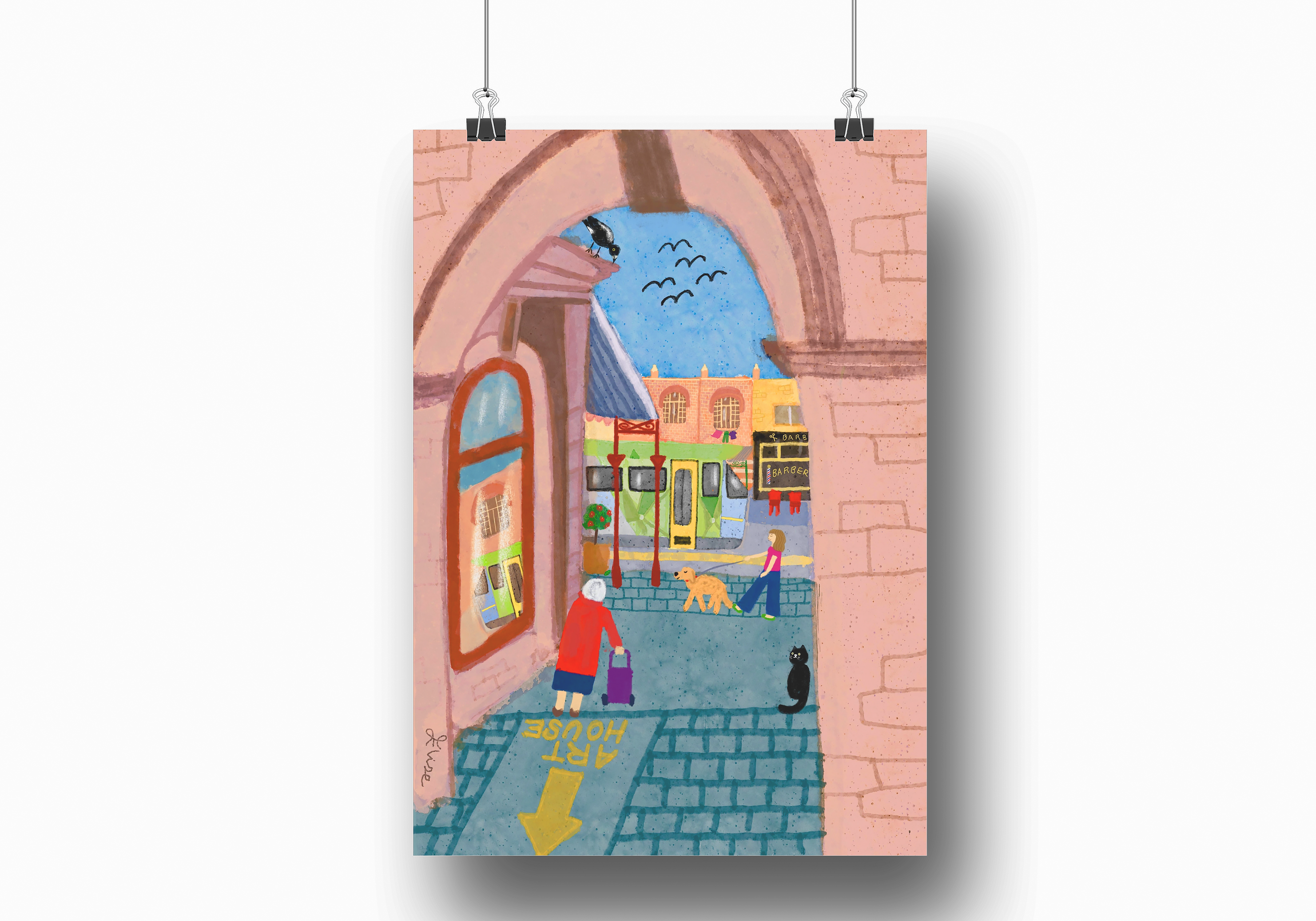 North Melbourne - A4 & A3 Art Print