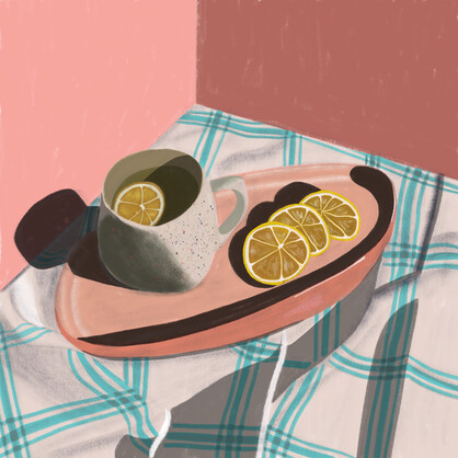 Tea with Lemon - Mini Art Print