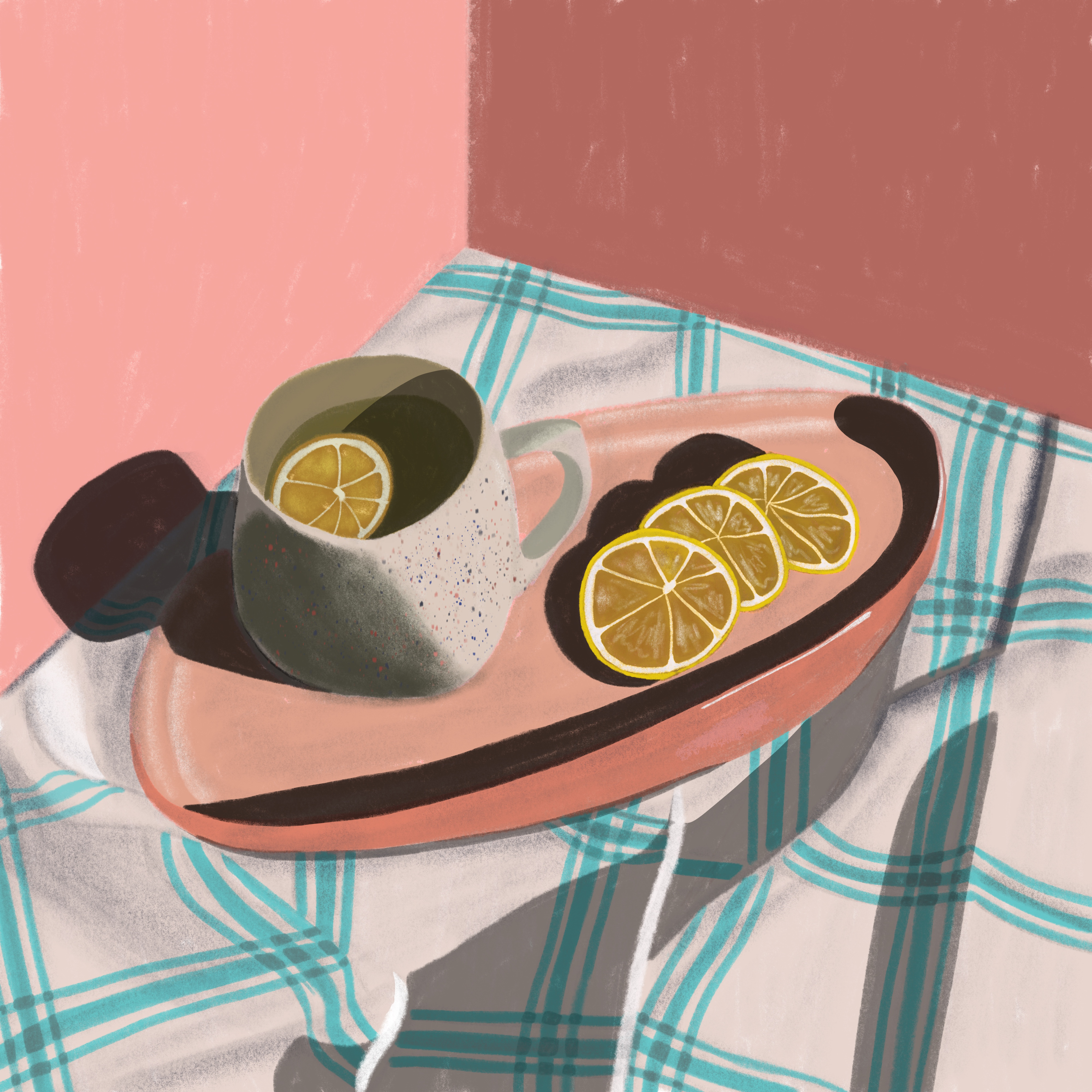 Tea with Lemon - Mini Art Print