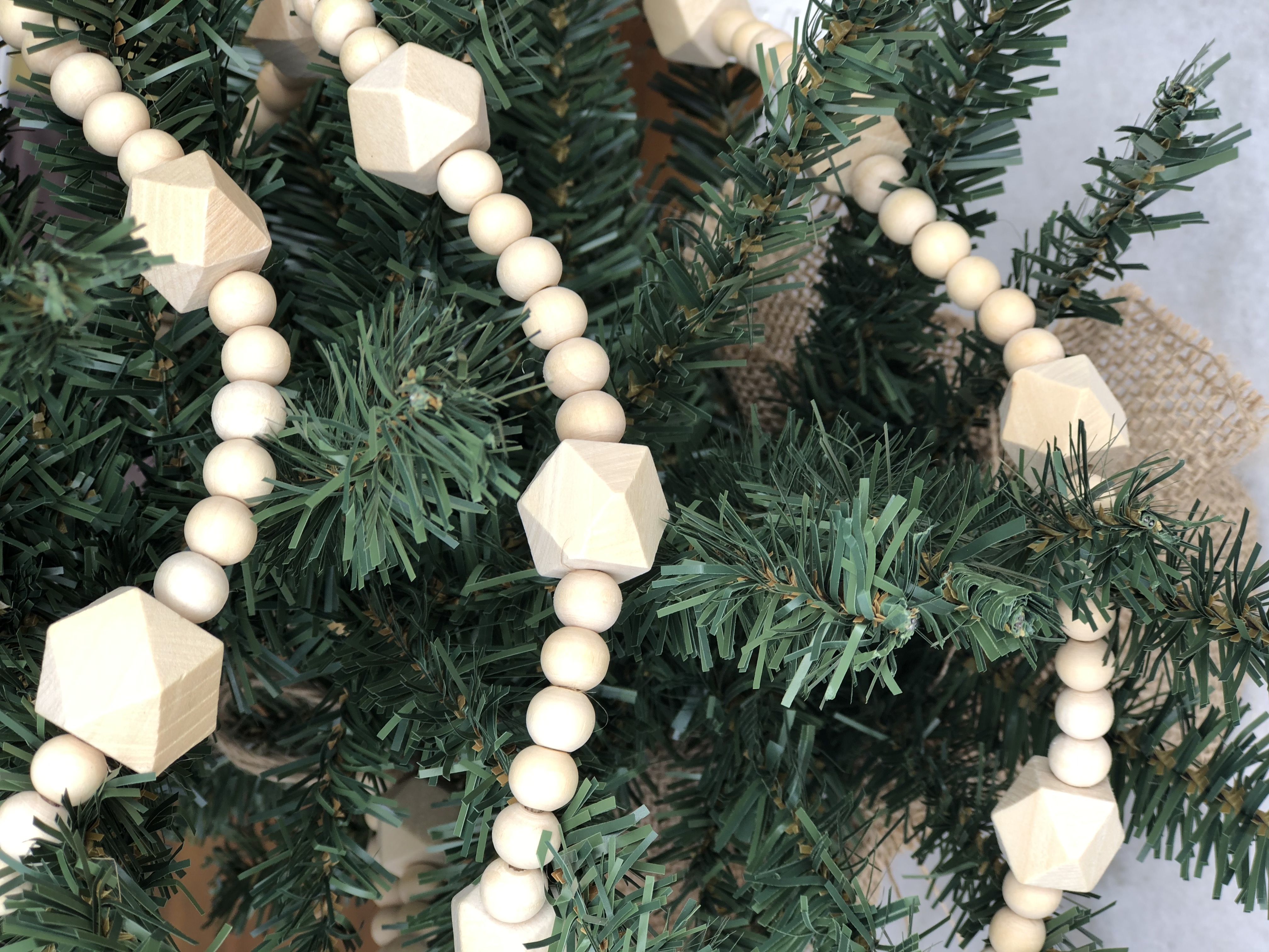 christmas tree garland mixed bead