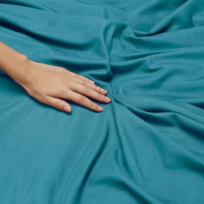 Bedding King 1200TC Pure Cotton 6pcs Embroidery Quilt Cover Set – Teal