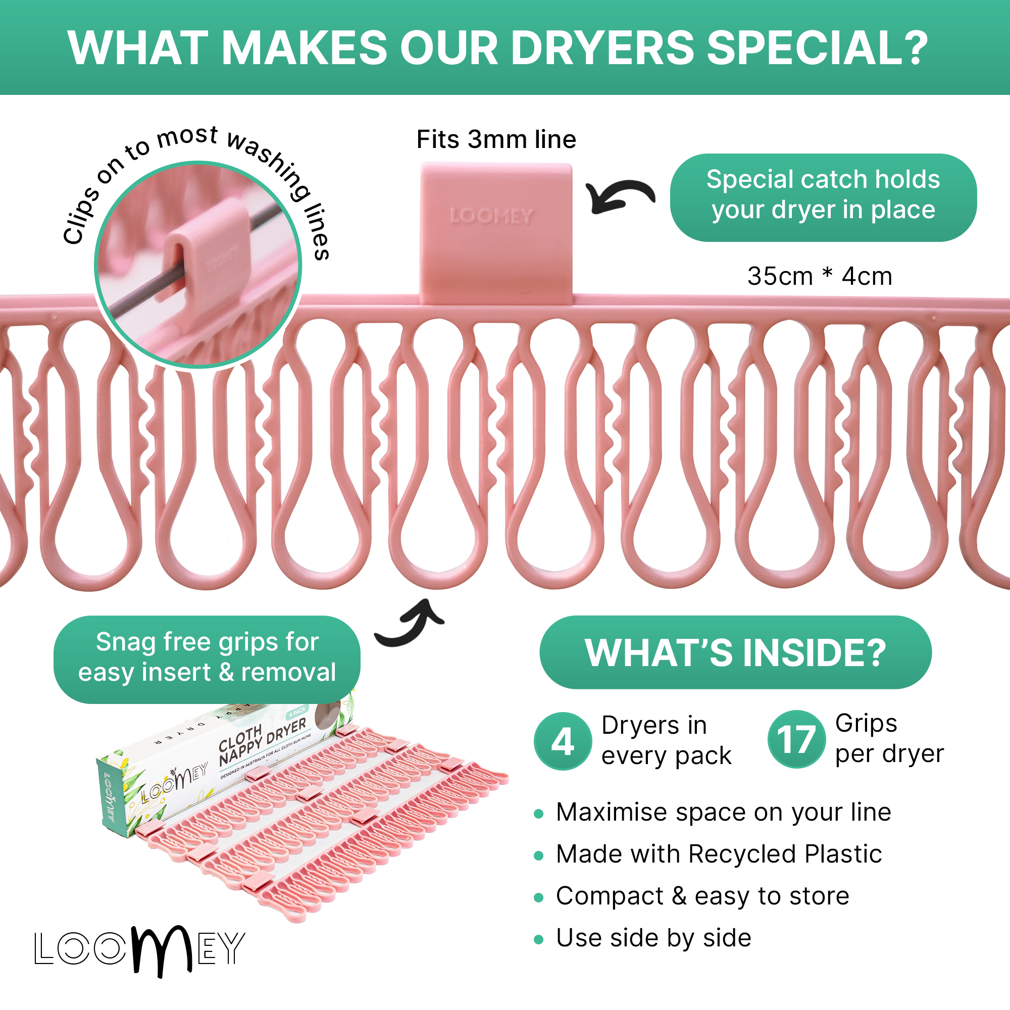 LoomeyÂ® Littles Dryer (2 Pack) OG Pink