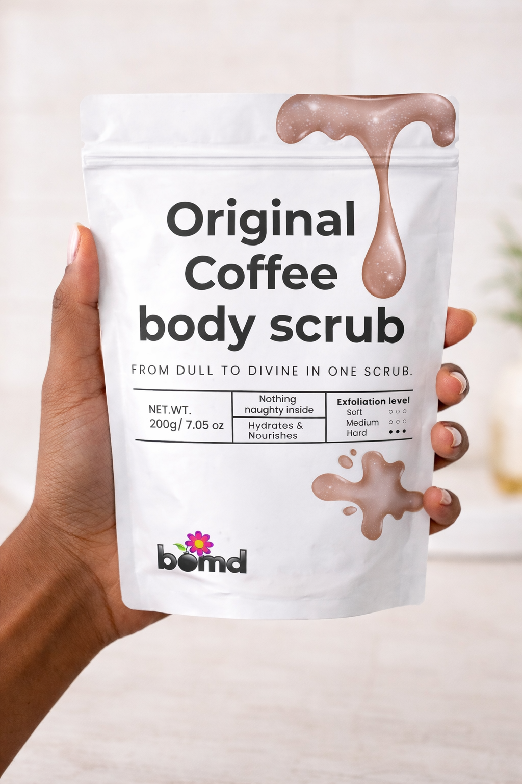 Coffee Body Scrub with Coconut Oil Original Warm Vanilla Blend 200gm pack