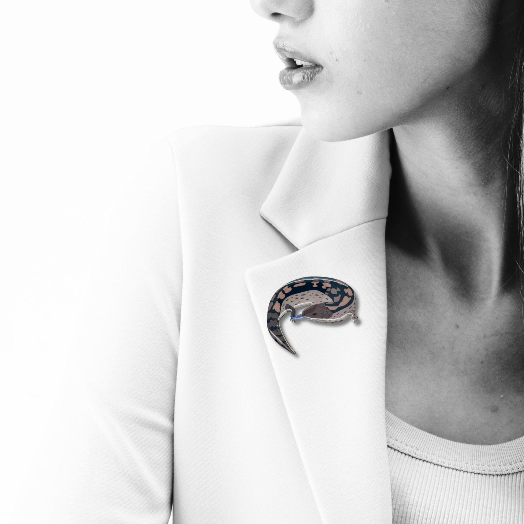 Bluetongue Lizard Brooch