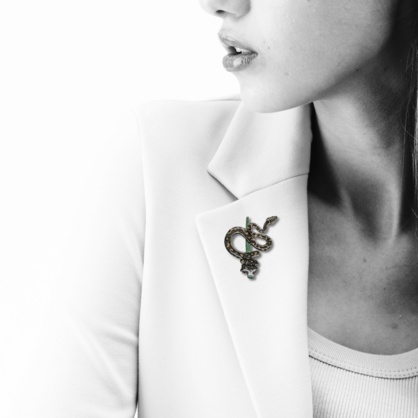 Carpet Python Brooch