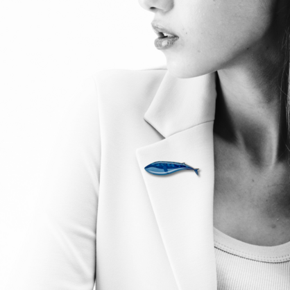 Blue Whale Brooch
