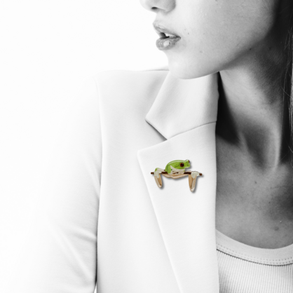 Red-eyed Green Tree Frog Brooch