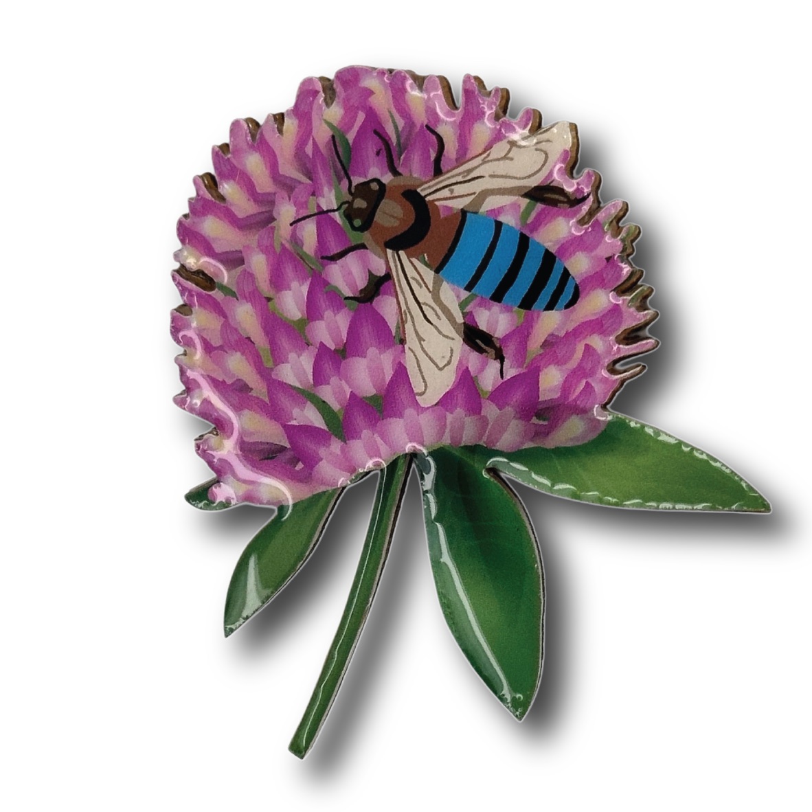 Blue-banded Bee Brooch