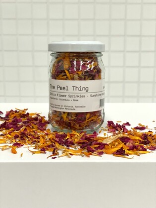 Edible Flower Sprinkles - SUNSHINE PETALS 8gram Jar