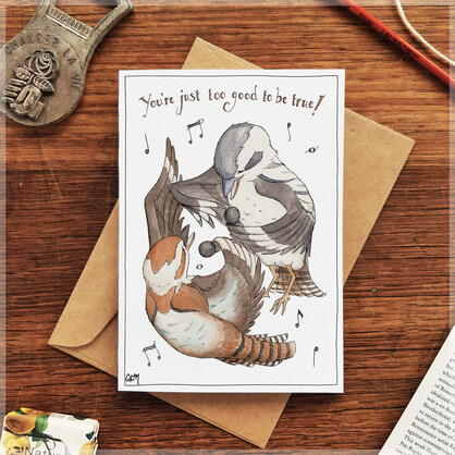 Duet of the Kookaburras - Greeting Card