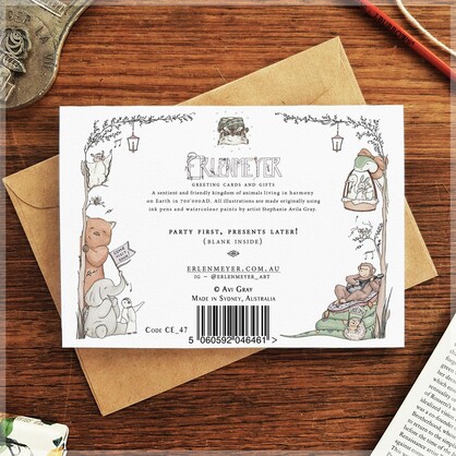 Party First, Presents Later! - Greeting Card