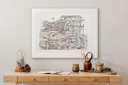 The Underwater Post Office - A4 Art Print