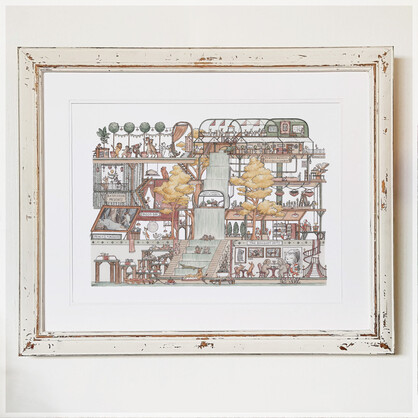 The Garden Balconies - A4 Art Print