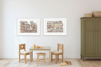 The Garden Balconies - A4 Art Print