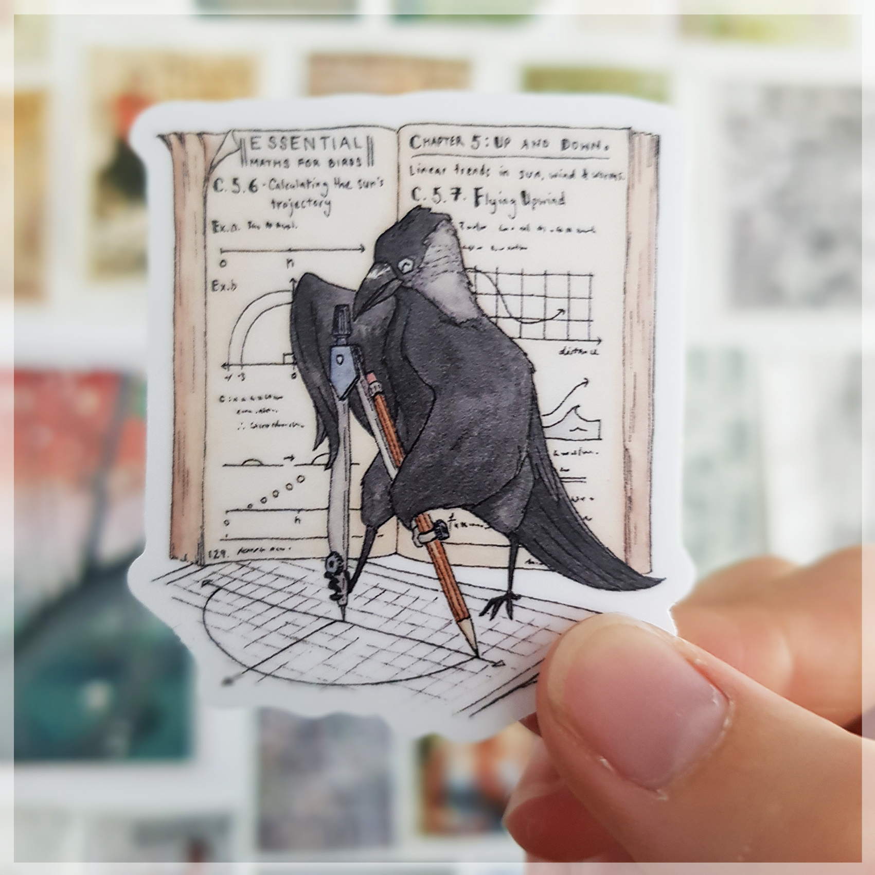 Crow's Compass ~ Vinyl Sticker