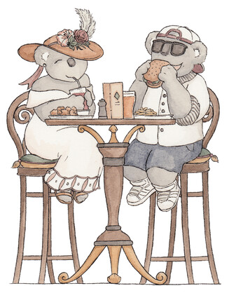 Koalas at Brunch ~ Vinyl Sticker