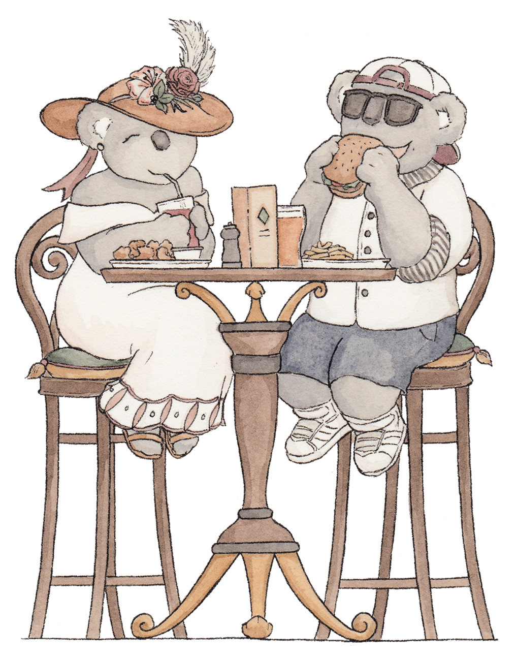 Koalas at Brunch ~ Vinyl Sticker