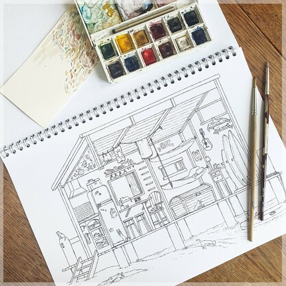 Cats' Quarters Colouring Book