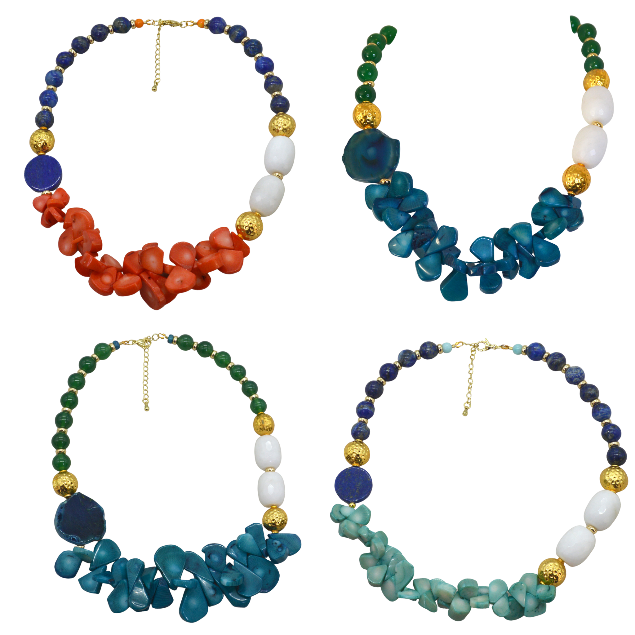 Domino Gemstone necklace