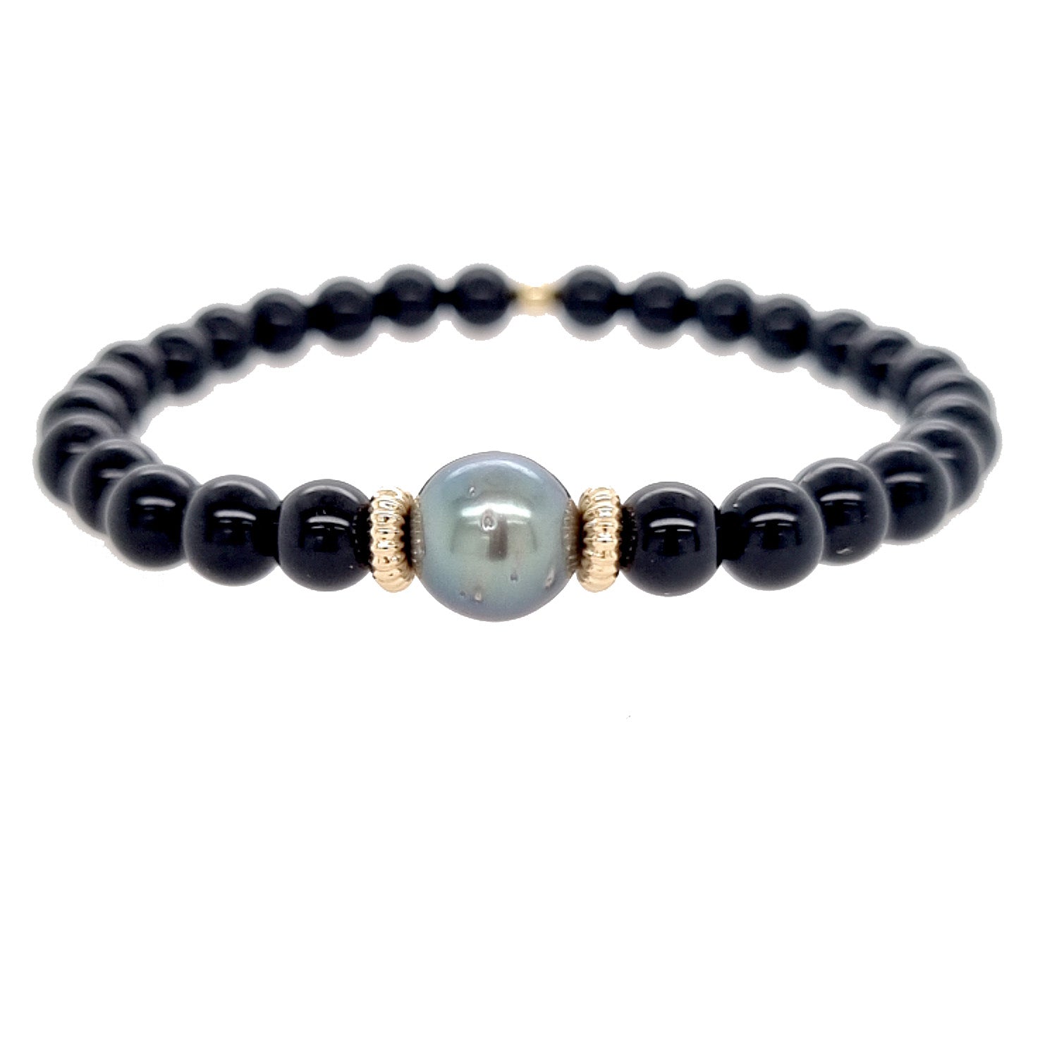 Deva Onyx, Tahitan or South Sea Pearls 14K Gold filled Bracelets