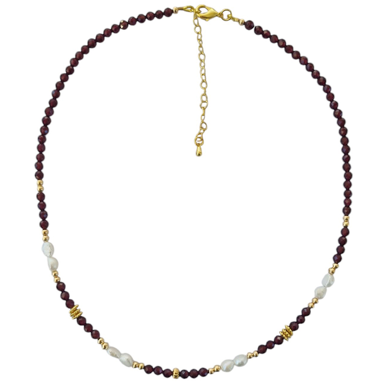 Tusei Gemstone and Pearl Necklace 13 gemstone variations