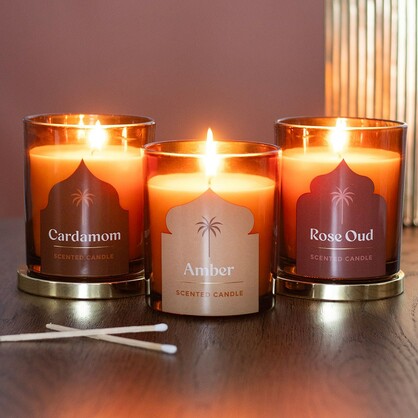 Arabian Nights Rose Oud Scented Candle