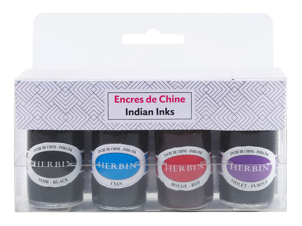 Jacques Herbin Indian Ink - Gift Set 4 x 15ml